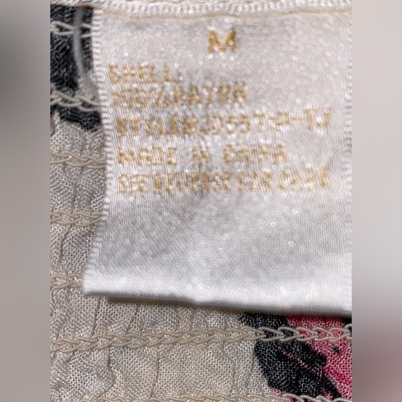 Jealous Tomato Dress M White Off The Shoulder Maxi Lined Floral Peasant Coquette - Picture 5 of 8